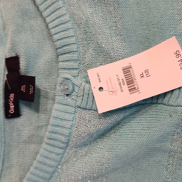 Gap Kids Teal Green Cardigan. NWT! Size XL. - Picture 3 of 5